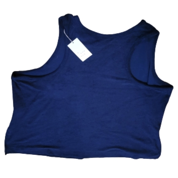 NWT A NEW DAY Terry Tank Top, Navy Blue, Size 2X - Picture 4 of 10